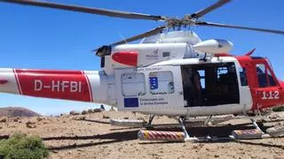 Complicado rescate en El Teide: cae en una zona de difícil acceso