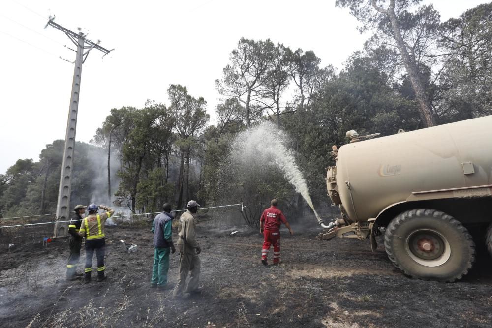 Incendi a Riudellots de la Selva