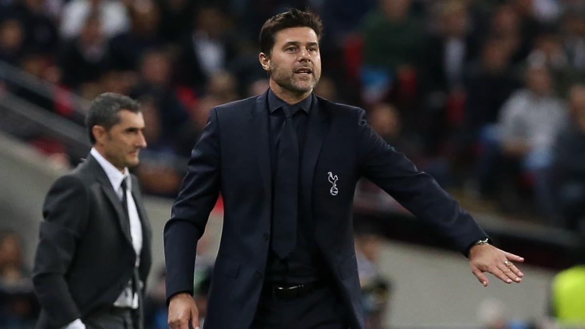 Pochettino, en un partido de Champions con el Tottenham