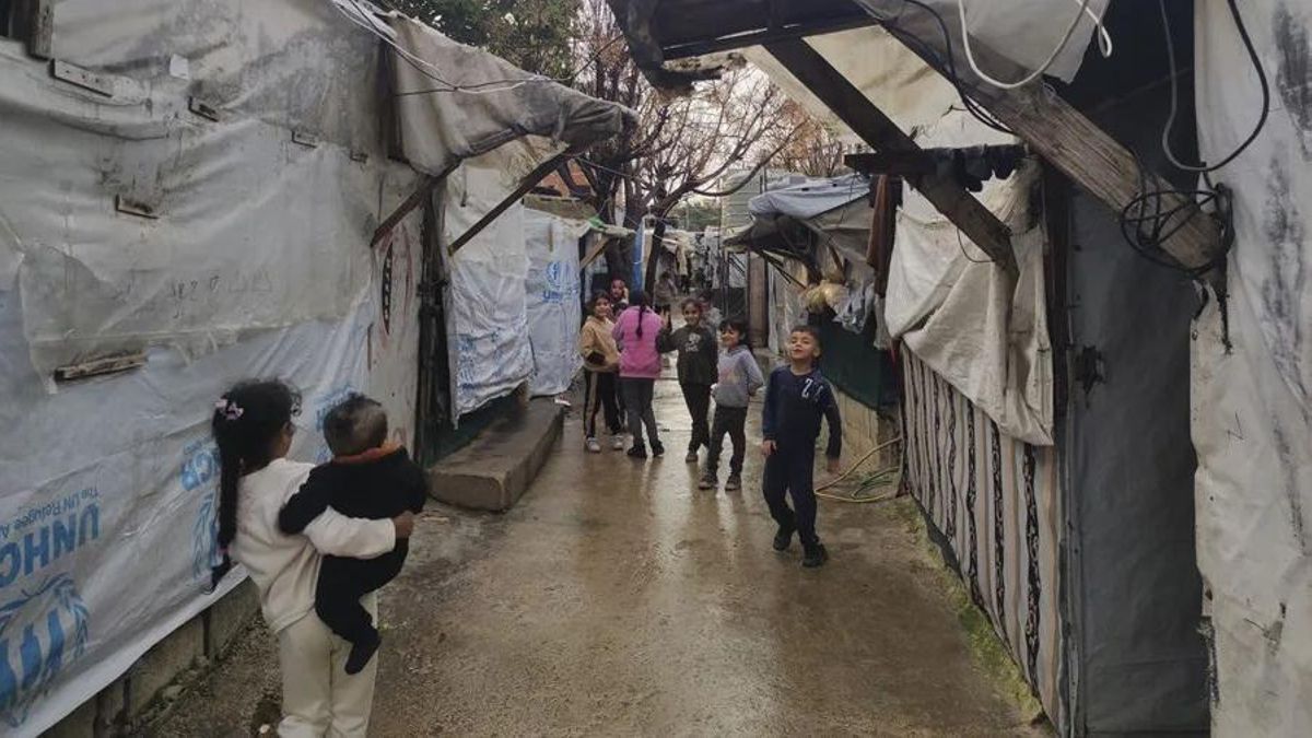 Niños sirios en un campamento para refugiados en Bhannine, en el norte del Líbano, en una imagen de archivo.