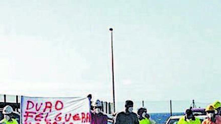 Protesta de trabajadores en Canarias.