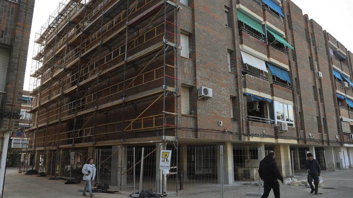 Así avanzan las obras en el barrio Baladre de Sagunt