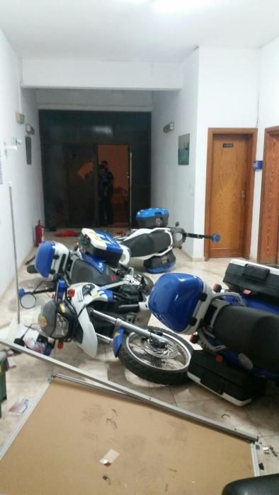 Destrozos en la Jefatura de la Policía Local de Gran Tarajal, Fuerteventura