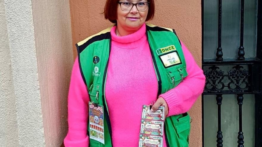 Ángeles Sánchez, vendedora de la ONCE en Puerto Real (Cádiz).
