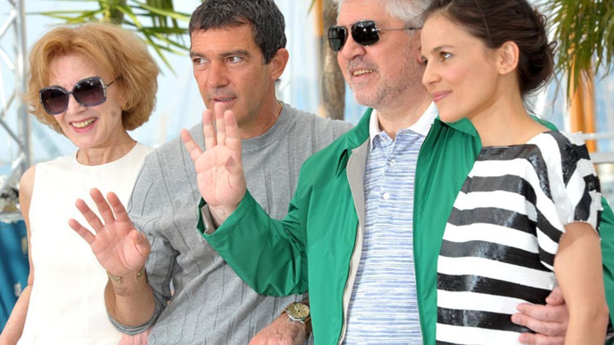 Pedro Almodóvar, Elena Anaya, Antonio Banderas y Marisa Paredes