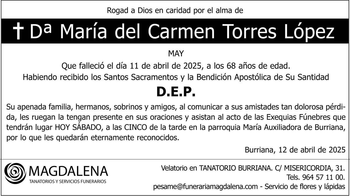 Dª María del Carmen Torres López