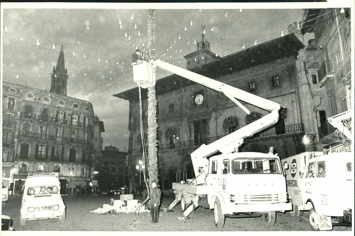 Así eran antes la luces de Navidad de Palma