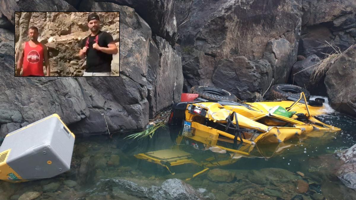 Así quedó el vehículo accidentado en Las Tederas