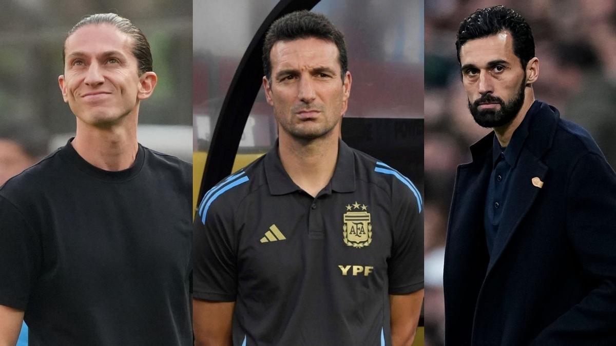 Filipe Luis, Scaloni y Arbeloa