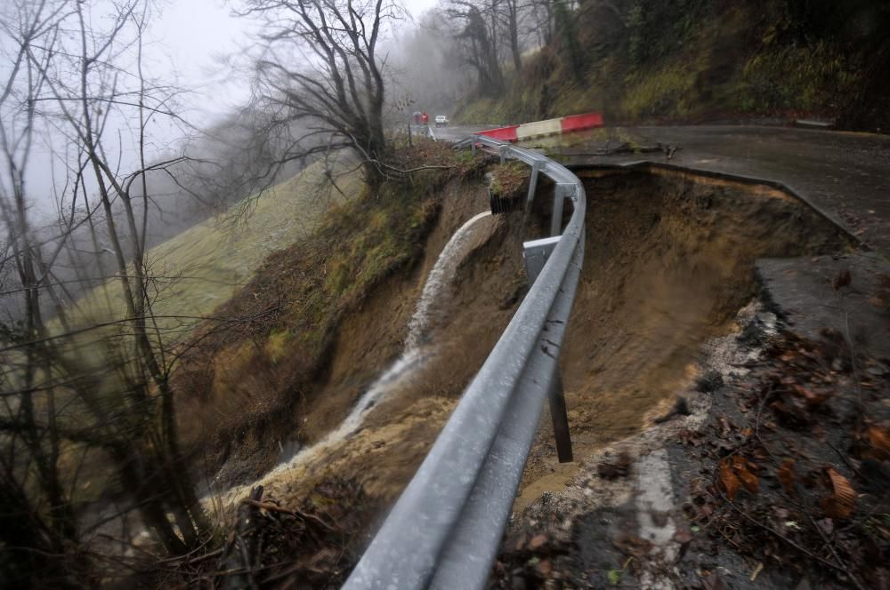 Temporal en Asturias: La zona donde se produjo el accidente mortal en Laviana