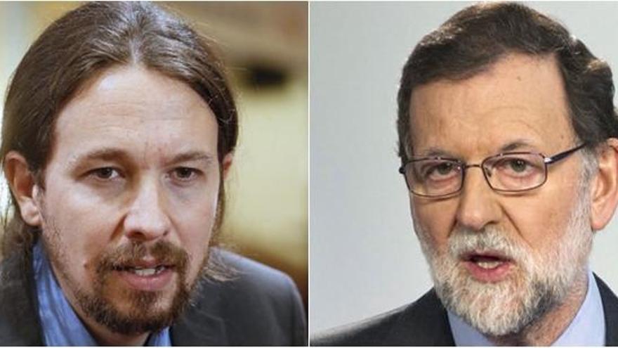 Pablo Iglesias y Mariano Rajoy.