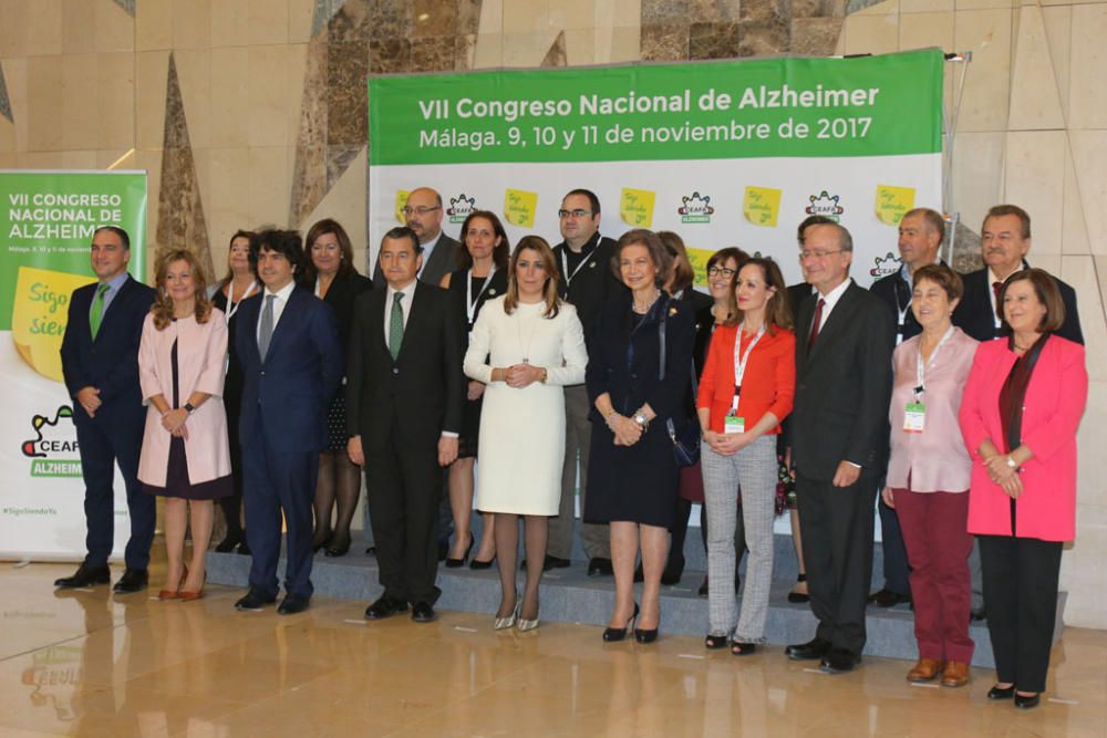La reina emérita preside el acto inaugural del congreso nacional que alberga este fin de semana el Palacio de Congresos de Málaga