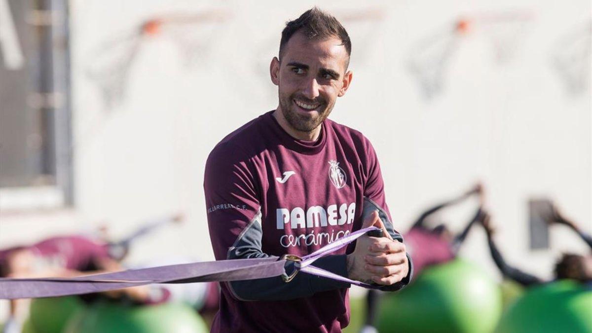 Paco Alcácer en una imagen de archivo durante un entreno con el Villarreal