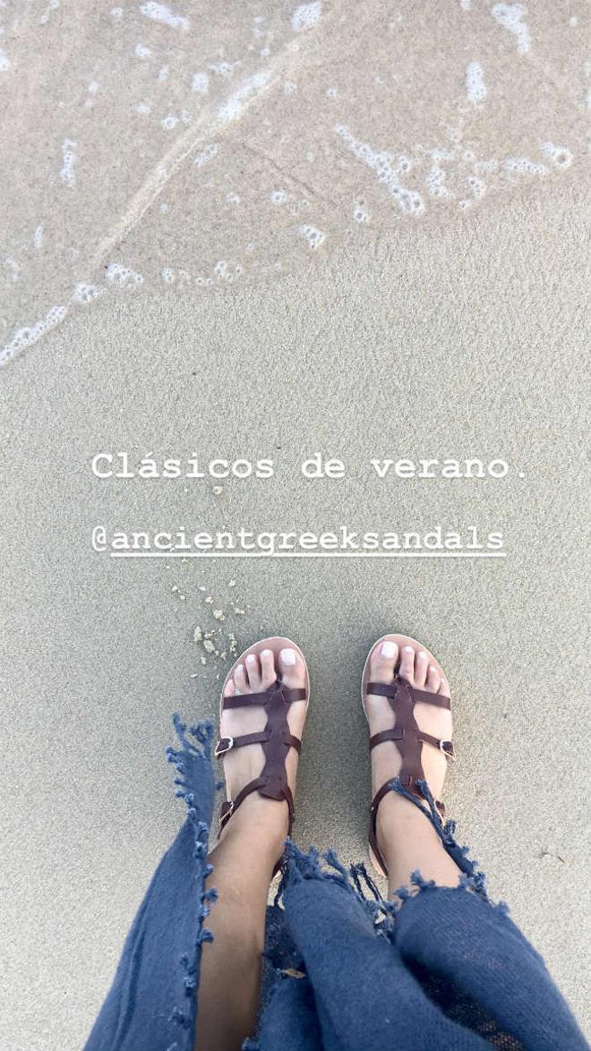 Las sandalias de cuero de Acient Greek Sandals de Sara Carbonero