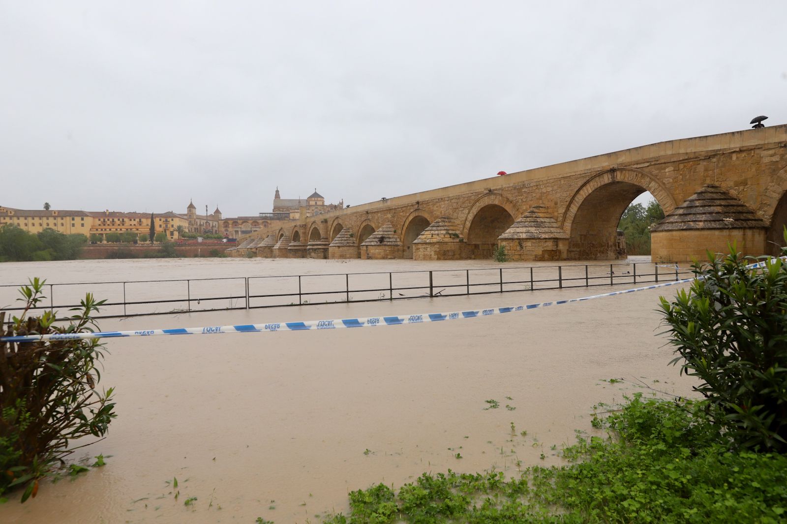 El caudal del Guadalquivir se duplica en Córdoba y entra en nivel naranja