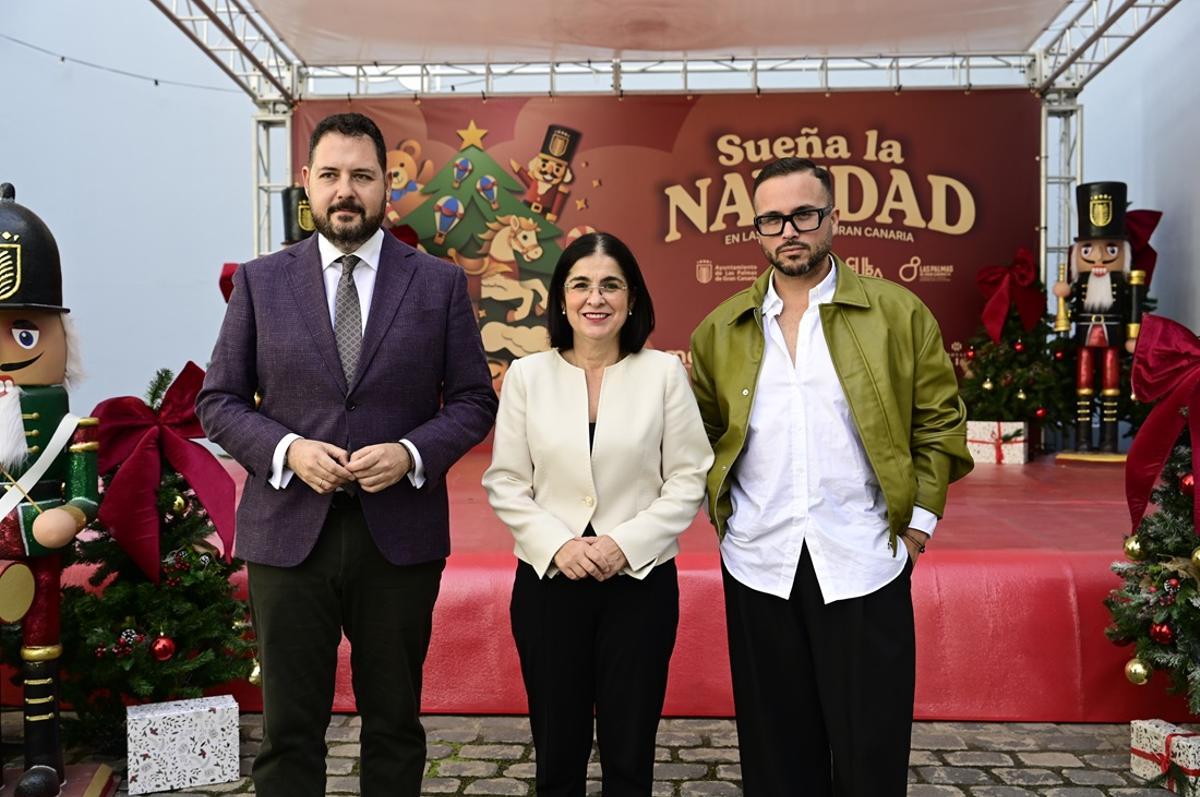 Carolina Darias, Josué Íñiguez y Josué Quevedo.