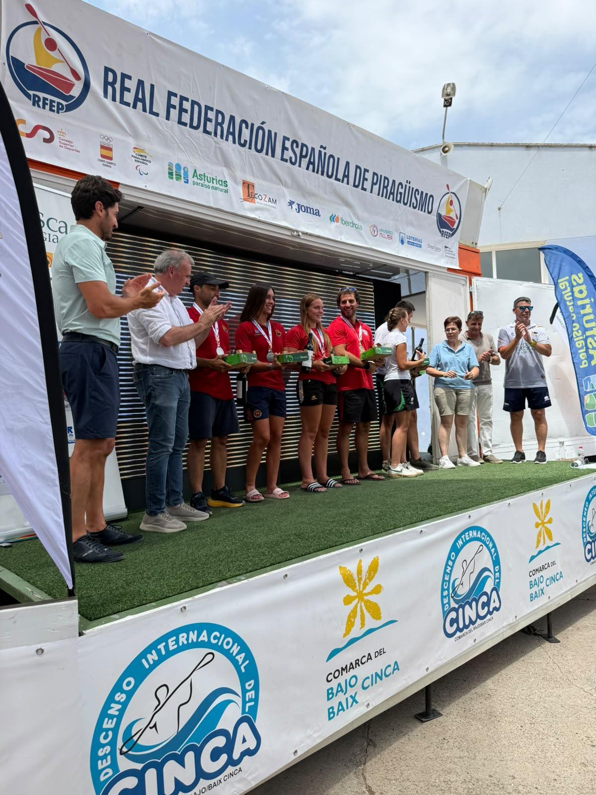 Podio del 27º Descenso del Cinca.