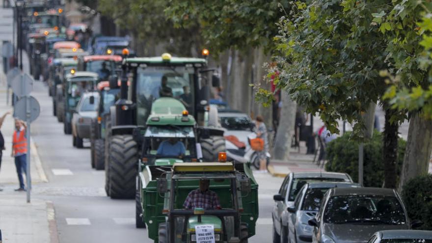 Tractorada en Requena.