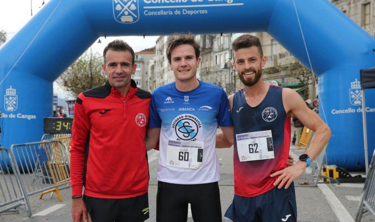 Álvaro Prieto, David de la Fuente y Daniel Estévez, podio masculino. |  // S. Á.