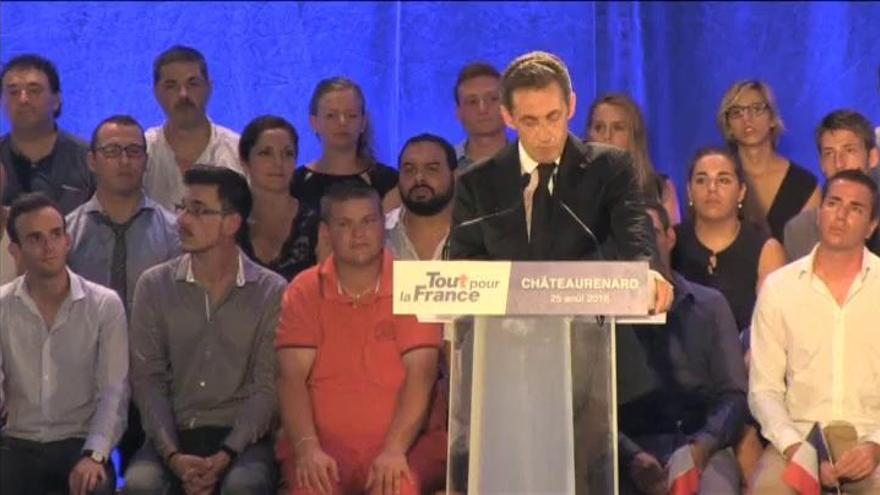 Sarkozy promete restablecer la autoridad del Estado en su primer acto electoral