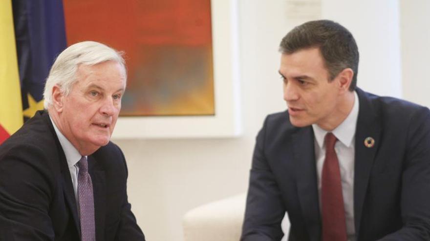 Michel Barnier y Pedro Sánchez en Moncloa.