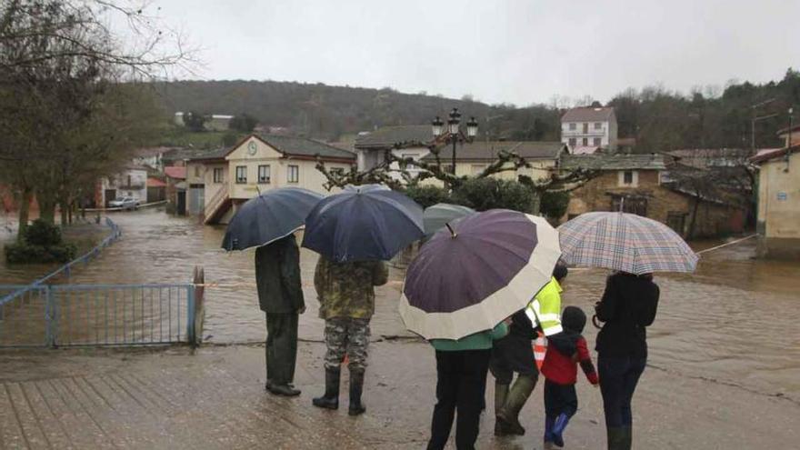 Inundaciones en la comarca de Aliste en el mes de enero como consecuencia de las abundantes lluvias.