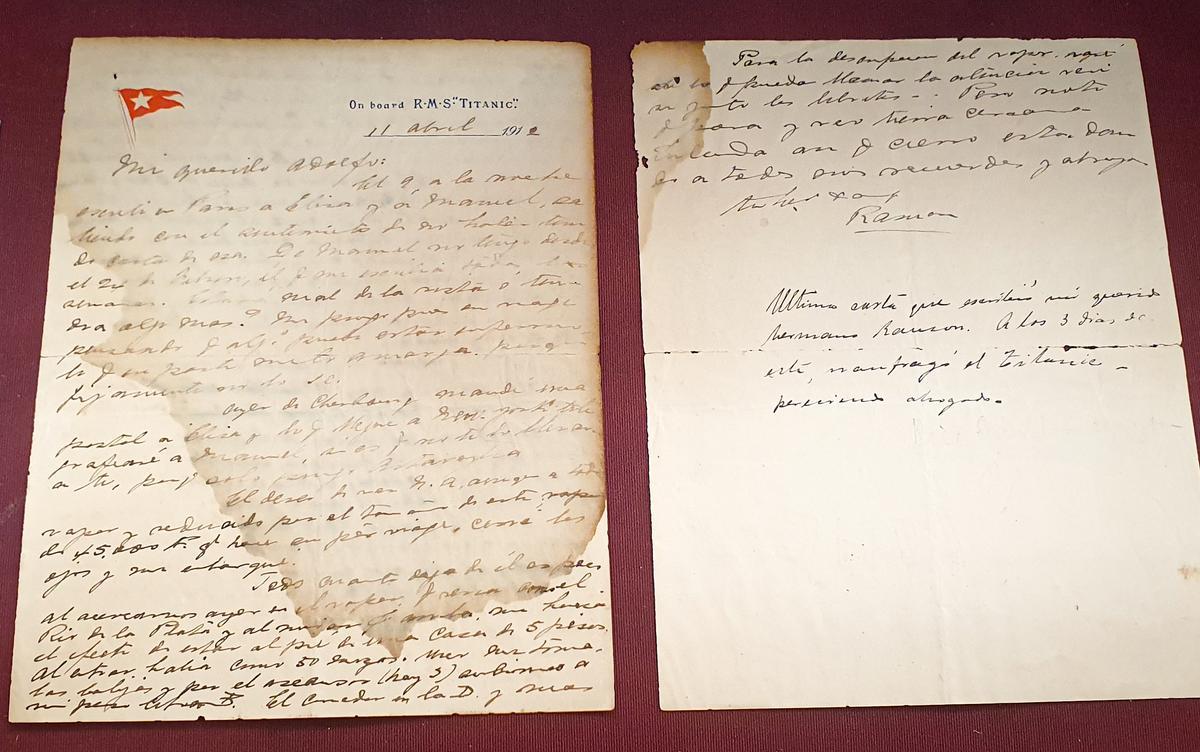 Subhastada una carta enviada des del Titanic per un passatger per 12.000 dòlars