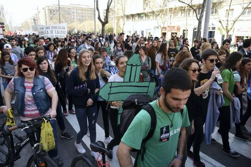 Huelga educativa en Zaragoza