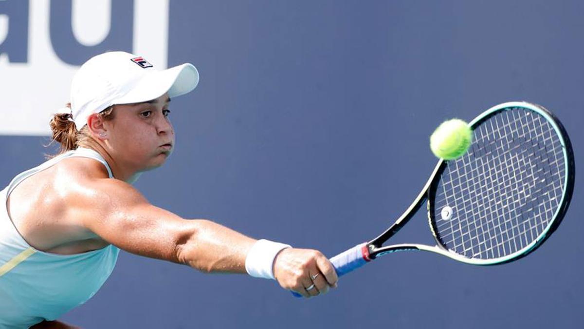 Barty, durante la semifinal ante Svitolina.