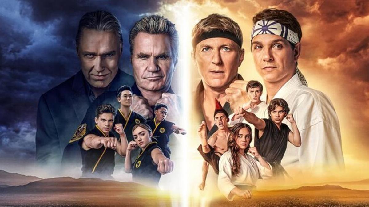 Imagen promocional de la serie Cobra Kai en Netflix, que ha empezado su temporada final.