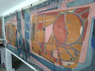 Finaliza la restauración del mural de Antonio Suárez, en la Escuela Infantil de Pola de Siero