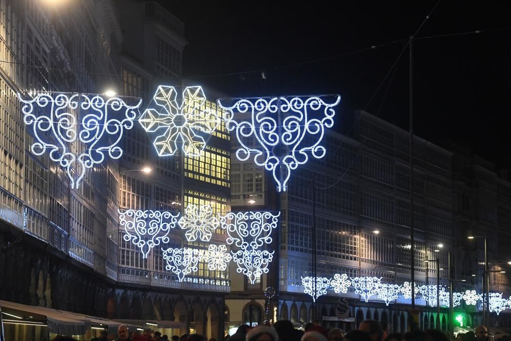 A Coruña enciende su alumbrado navideño