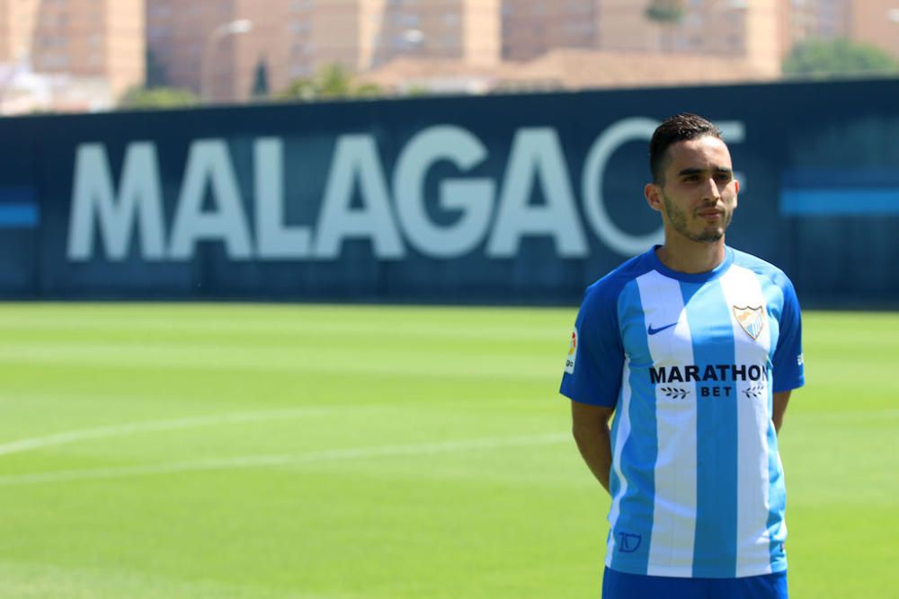 Presentación de Badr Boulahroud como nuevo jugador del Málaga CF.