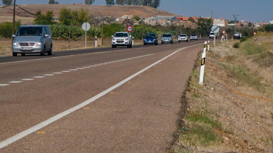 La entrada a Badajoz de la carretera de Sevilla, cortada para su mejora hasta mediados de 2026