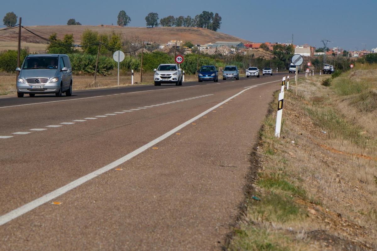Imagen de archivo de la N-432, a su entrada de Badajoz.
