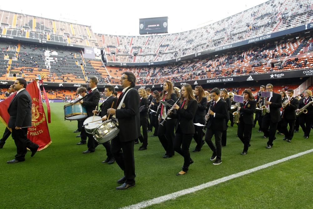 El pasodoble 'Els Poblets' suena en Mestalla