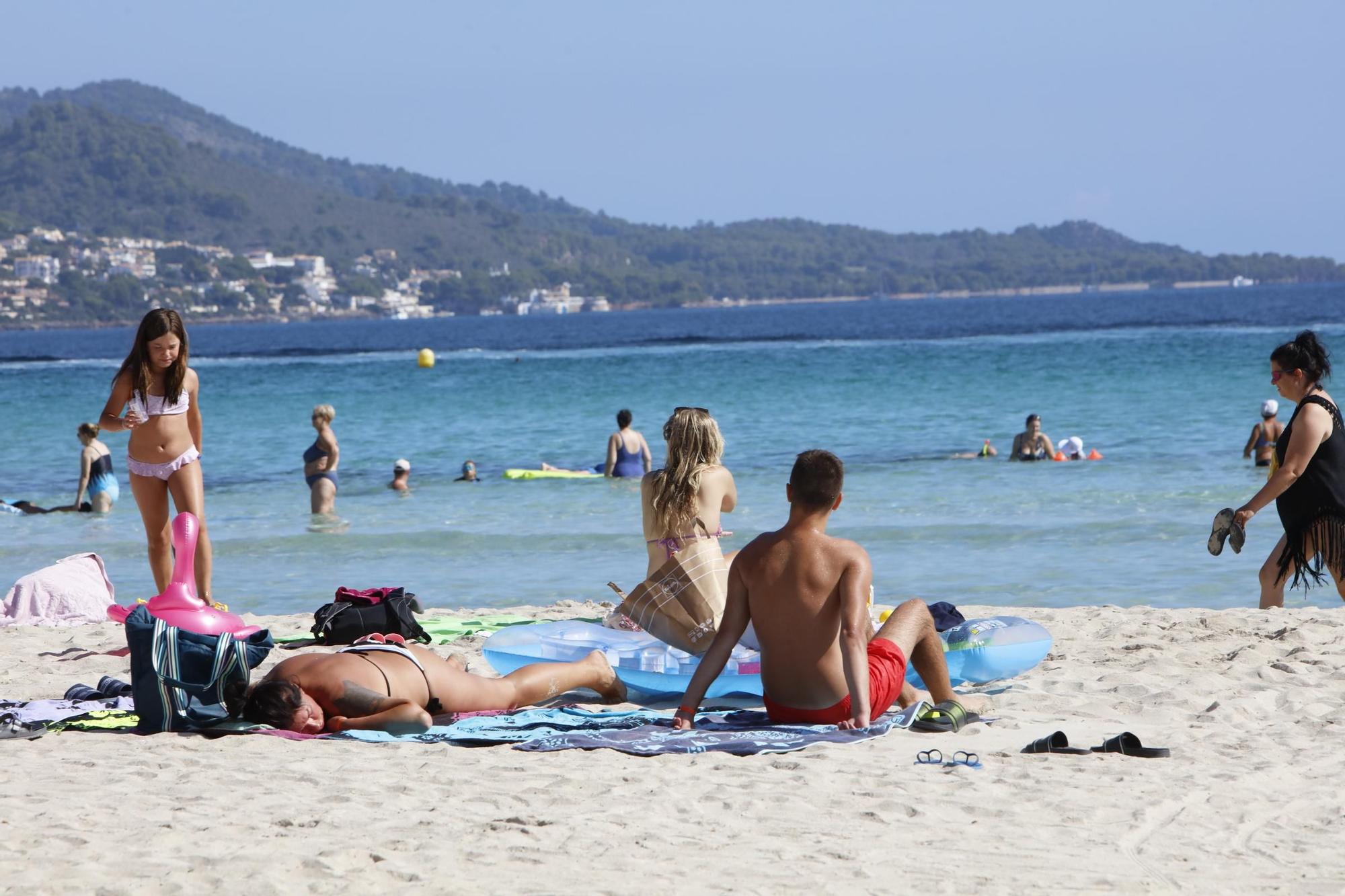 Sommer-Urlaub im Oktober: So sieht es derzeit am Strand von Alcúdia auf Mallorca aus