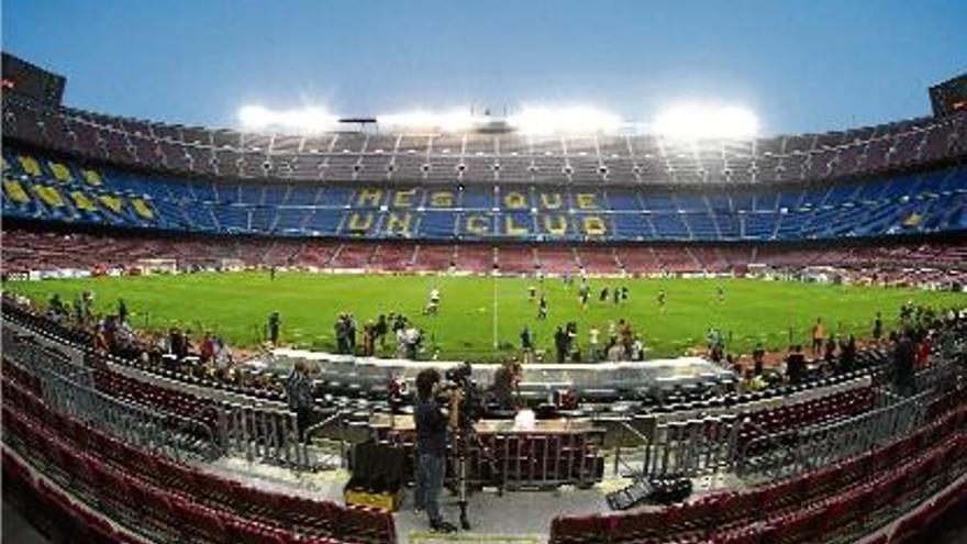 Una perspectiva del Camp Nou, l&#039;escenari de la final de la Copa del Rei de la temporada 2014/15.