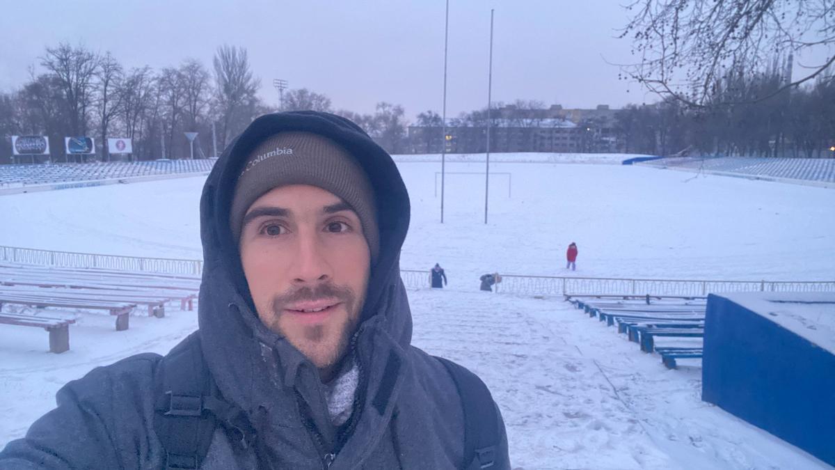 Carlos Molina, jugador de balonmano que vive en Zaporizhye (Ucrania).