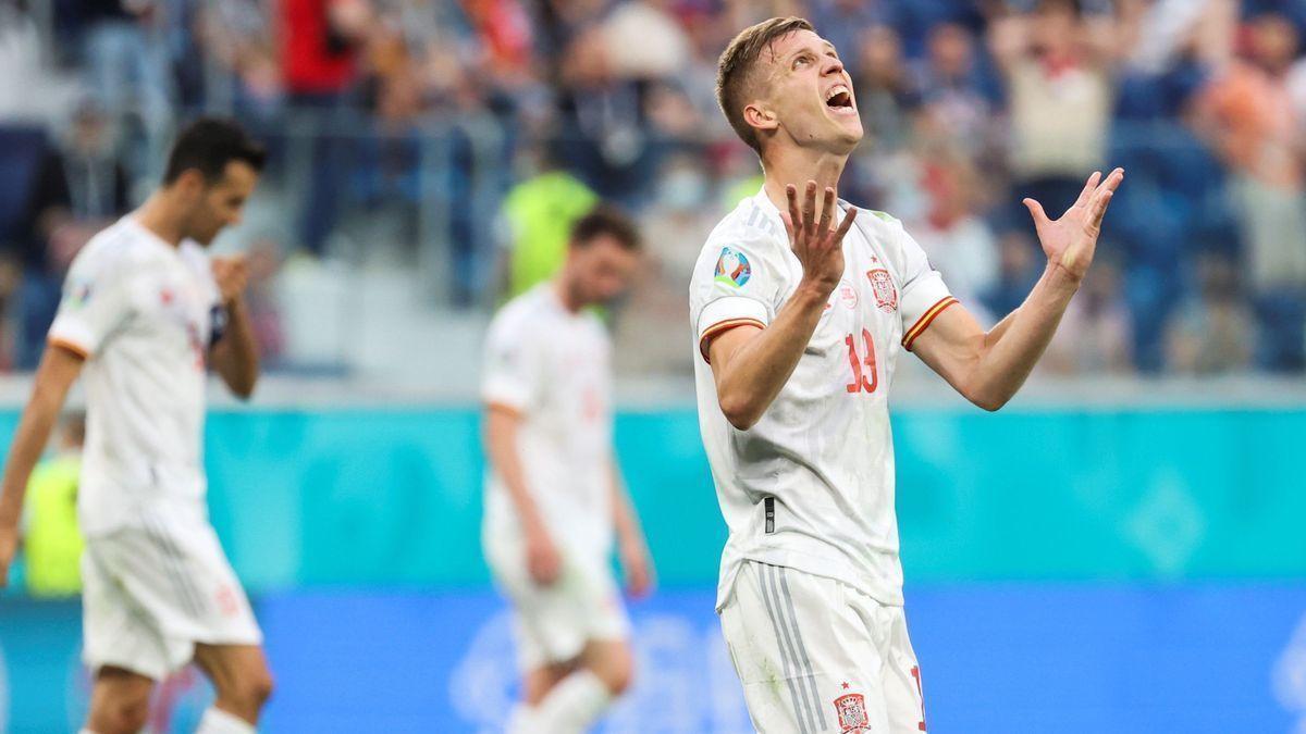 Dani Olmo, en un partido con España.