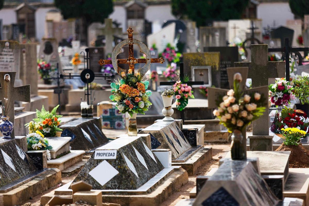 Sepulturas en el cementerio de San José de Castelló.