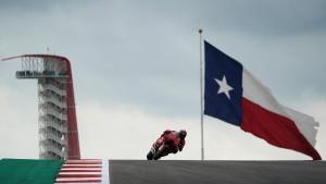 FOTODELDÍA AUSTIN (EE.UU.), 29/03/2025.- El español Marc Márquez (Ducati Desmosedici GP25) durante la sesión de entrenamientos libres, este sábado, en el Ciruito COTA de cara al Gran Premio de las Américas. EFE/DUSTIN SAFRANEK. gp eeuu 2025. circuito de las americas
