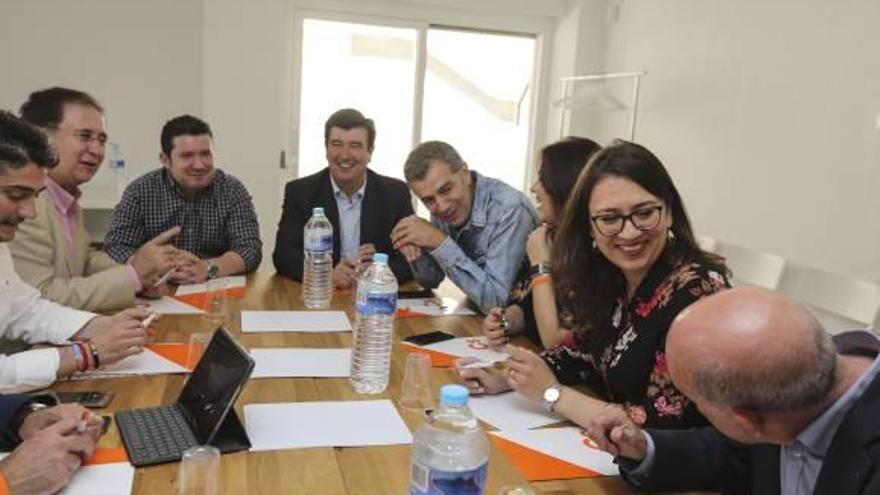 La ejecutiva regional de Ciudadanos, en su última reunión celebrada en Alicante.