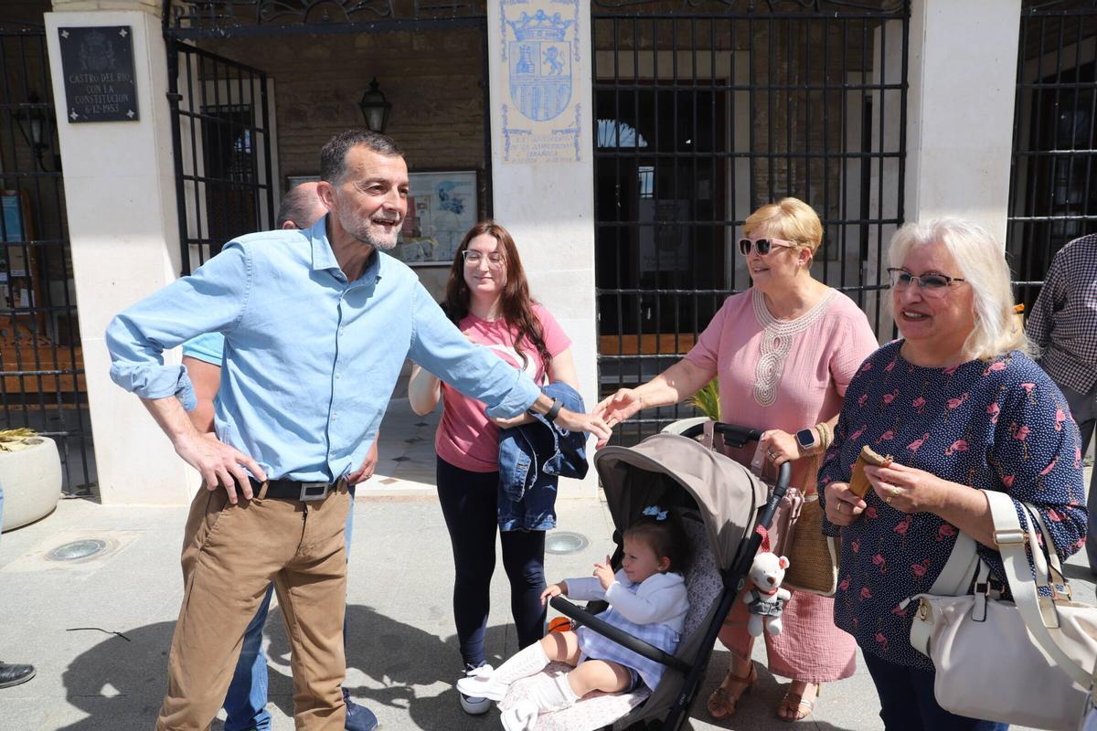 Antonio Maíllo, líder Por Andalucía, en Castro del Río este miércoles.