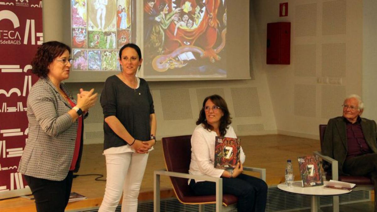 Presentació del llibre «Els set pecats capitals», de Mireia Juanolia i Joan Descals, a la Biblioteca de Sant Fruitós | J. GRANDIA