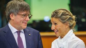 Yolanda Díaz i Carles Puigdemont normalitzen relacions i es comprometen a buscar «totes les solucions democràtiques»