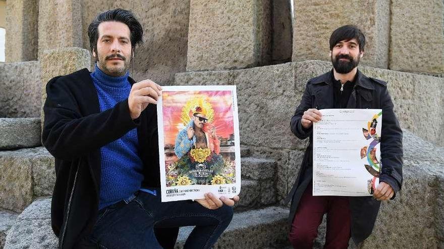 Los organizadores de &#039;#Corufest&#039;, José Leis y Gustavo del Río, ayer.