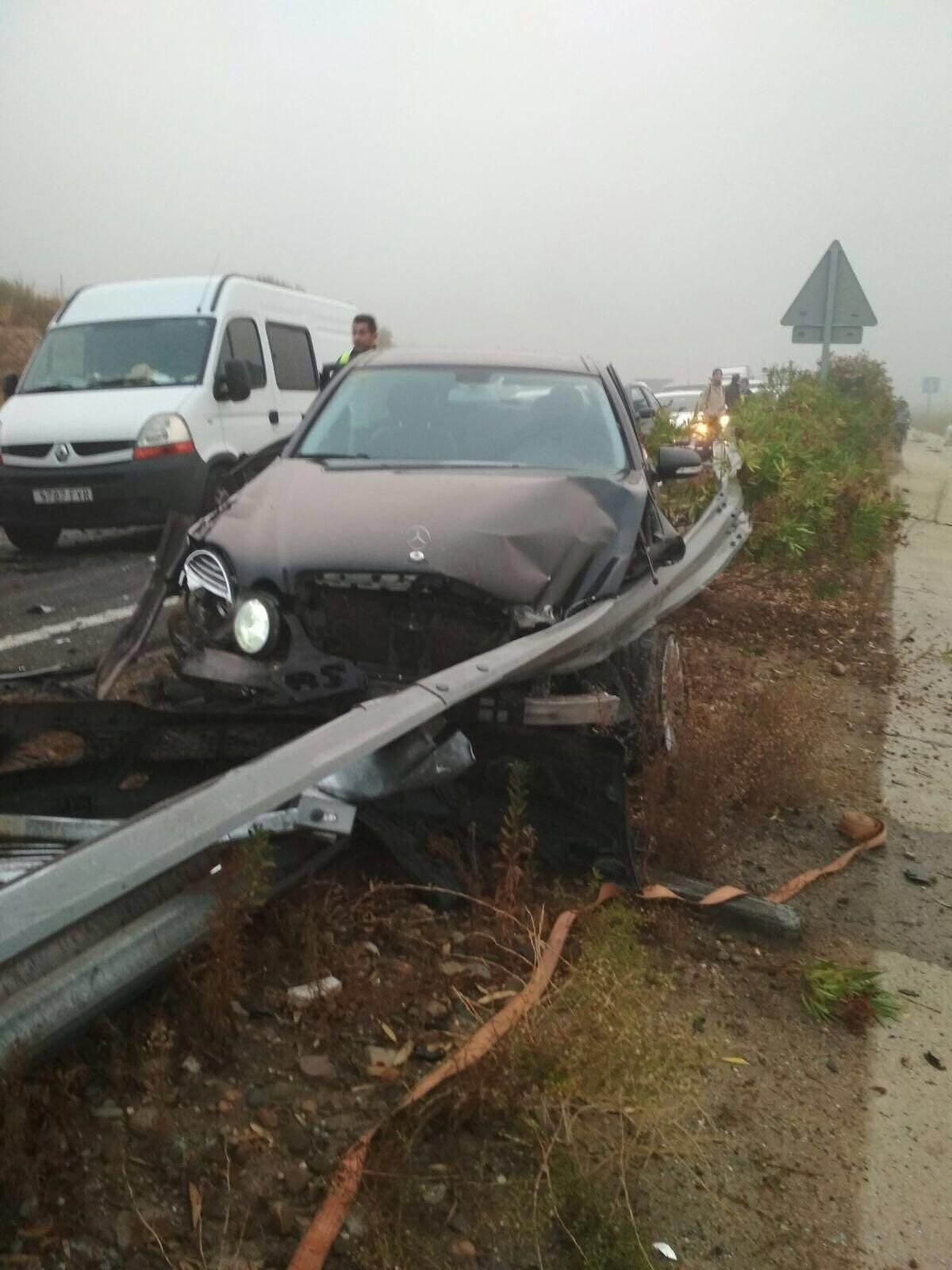 Accidente múltiple en Galisteo