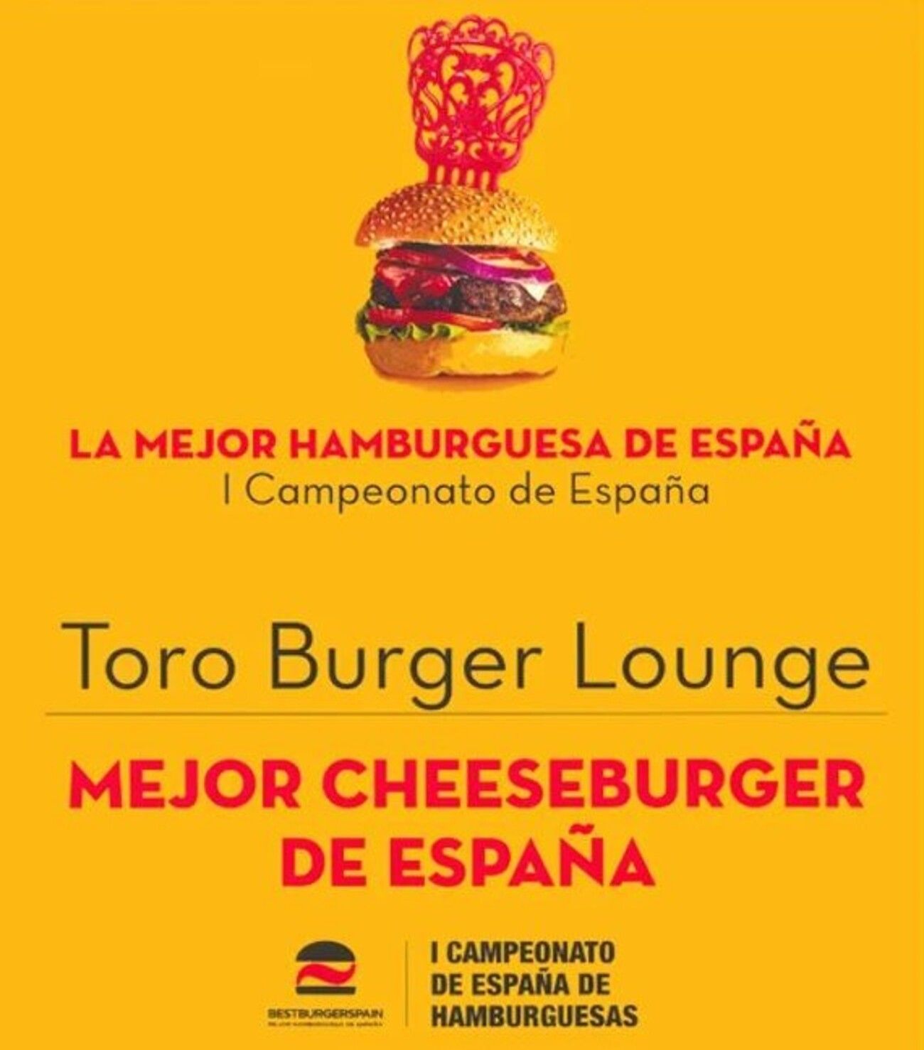 Cartel del I Campeonato de Mejor Hamburguesa de España.