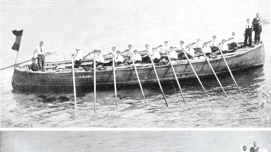 Primeiros premios na regata celebrada en Moaña no 1913. // Arquivo do autor